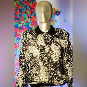 Vintage Rhoda Lee BonTon Pullover animal print size 12
